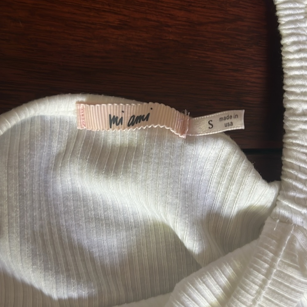 White off the shoulder knit top - Picture 3 of 4